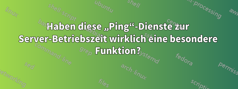 Haben diese „Ping“-Dienste zur Server-Betriebszeit wirklich eine besondere Funktion?