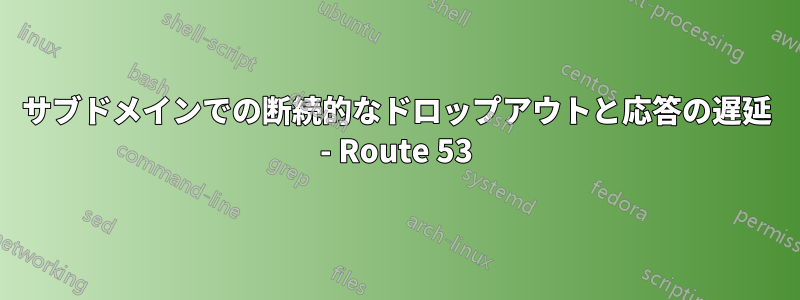 サブドメインでの断続的なドロップアウトと応答の遅延 - Route 53