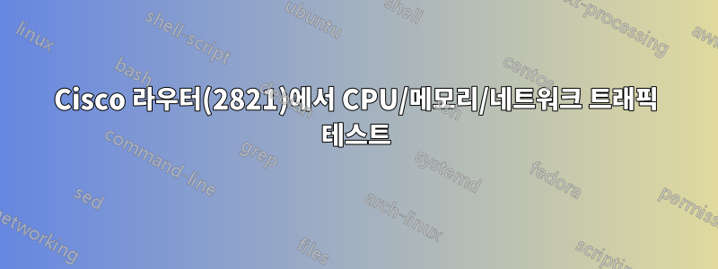 Cisco 라우터(2821)에서 CPU/메모리/네트워크 트래픽 테스트