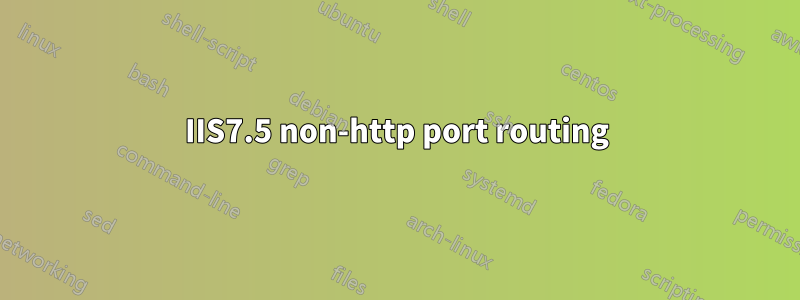 IIS7.5 non-http port routing