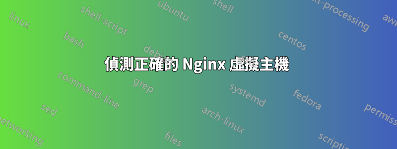 偵測正確的 Nginx 虛擬主機