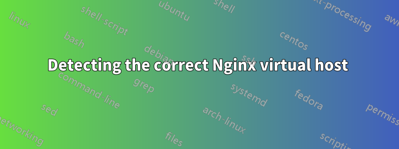 Detecting the correct Nginx virtual host