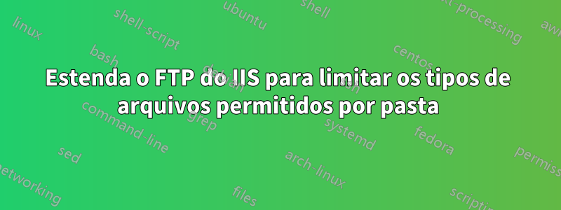 Estenda o FTP do IIS para limitar os tipos de arquivos permitidos por pasta