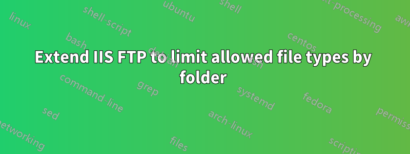 Extend IIS FTP to limit allowed file types by folder