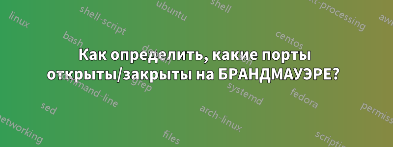 Как определить, какие порты открыты/закрыты на БРАНДМАУЭРЕ? 