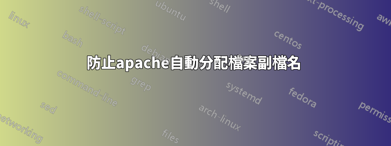 防止apache自動分配檔案副檔名