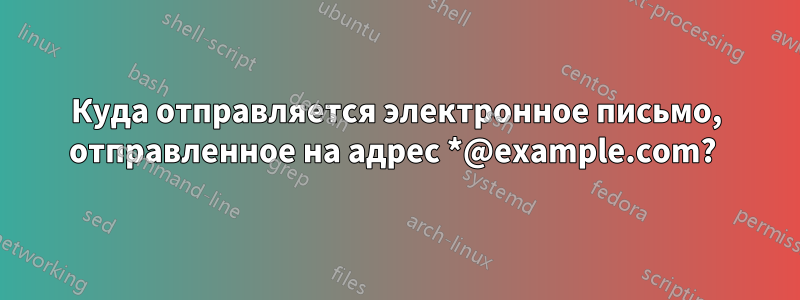 Куда отправляется электронное письмо, отправленное на адрес *@example.com? 