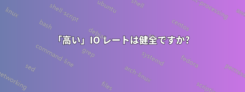 「高い」IO レートは健全ですか?