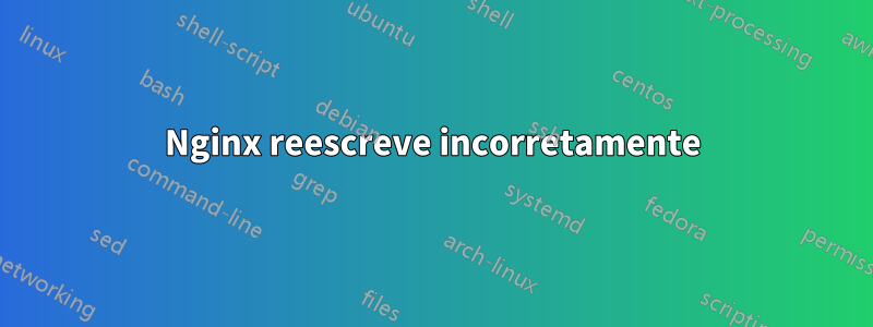 Nginx reescreve incorretamente