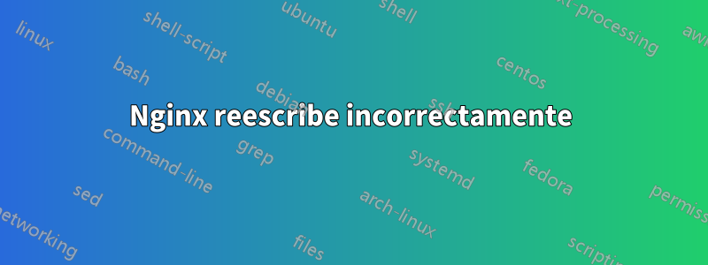 Nginx reescribe incorrectamente