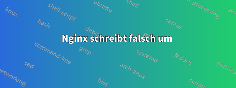 Nginx schreibt falsch um