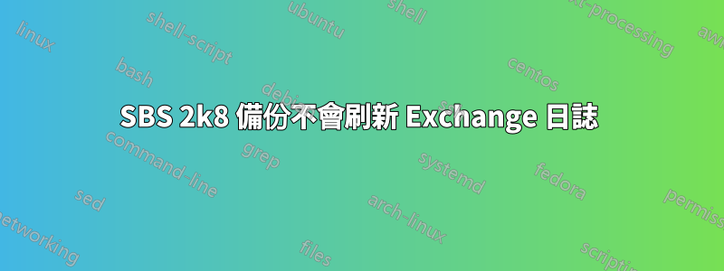 SBS 2k8 備份不會刷新 Exchange 日誌