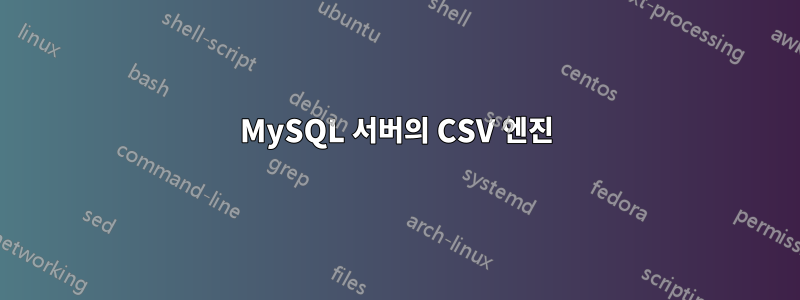 MySQL 서버의 CSV 엔진