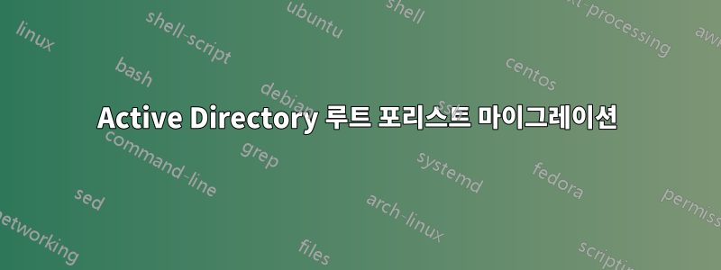 Active Directory 루트 포리스트 마이그레이션