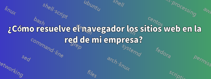 ¿Cómo resuelve el navegador los sitios web en la red de mi empresa? 