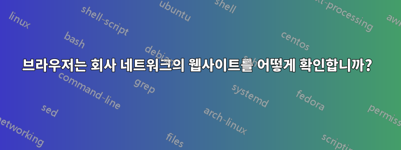 브라우저는 회사 네트워크의 웹사이트를 어떻게 확인합니까? 