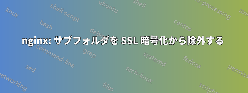 nginx: サブフォルダを SSL 暗号化から除外する