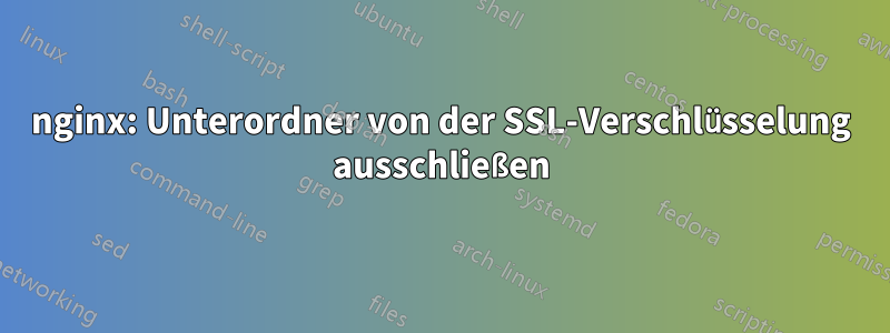 nginx: Unterordner von der SSL-Verschlüsselung ausschließen