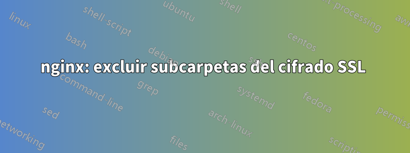 nginx: excluir subcarpetas del cifrado SSL