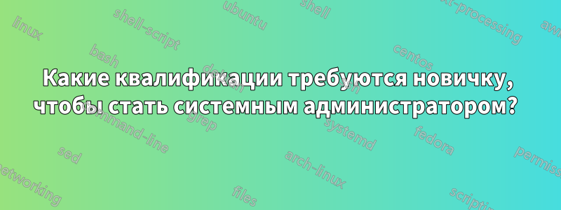 Какие квалификации требуются новичку, чтобы стать системным администратором? 