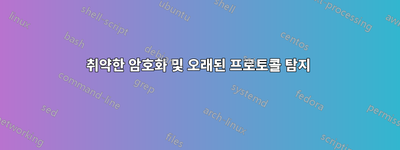 취약한 암호화 및 오래된 프로토콜 탐지