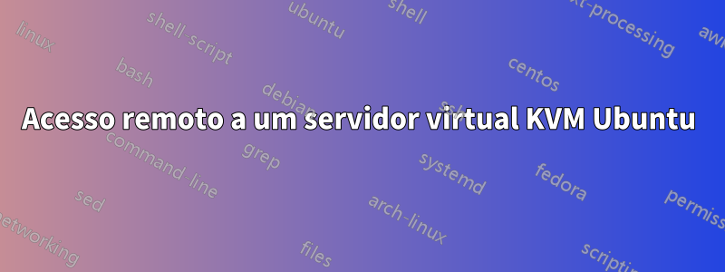 Acesso remoto a um servidor virtual KVM Ubuntu