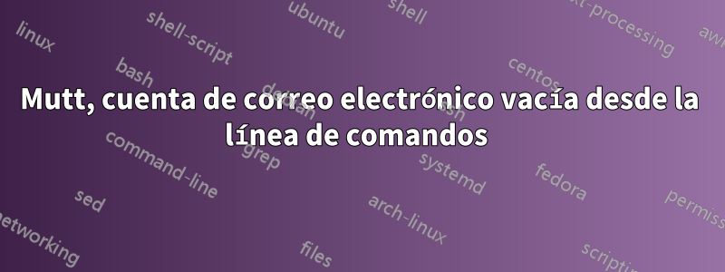 Mutt, cuenta de correo electrónico vacía desde la línea de comandos 