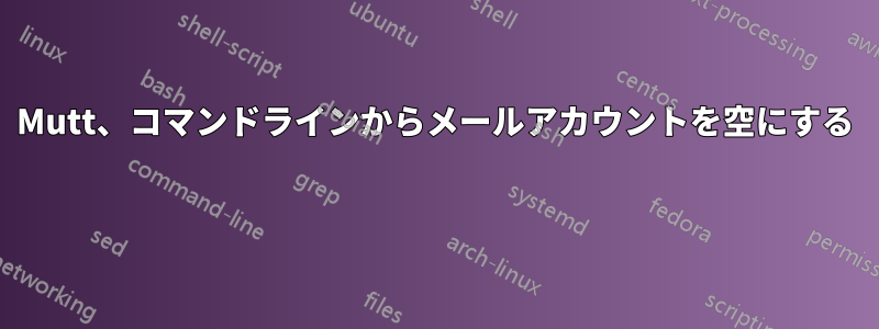 Mutt、コマンドラインからメールアカウントを空にする 