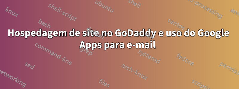 Hospedagem de site no GoDaddy e uso do Google Apps para e-mail 