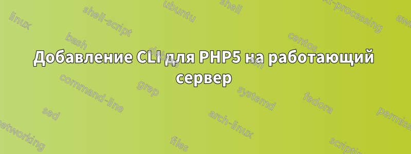 Добавление CLI для PHP5 на работающий сервер