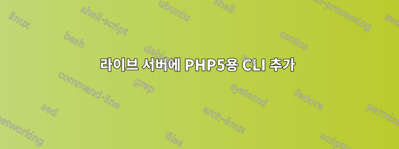 라이브 서버에 PHP5용 CLI 추가