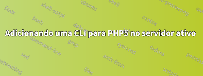 Adicionando uma CLI para PHP5 no servidor ativo