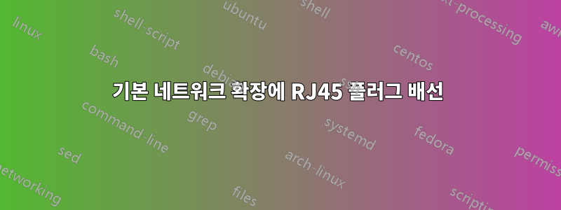 기본 네트워크 확장에 RJ45 플러그 배선