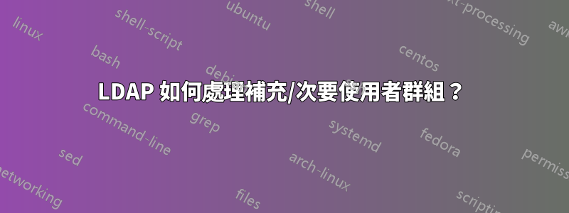 LDAP 如何處理補充/次要使用者群組？