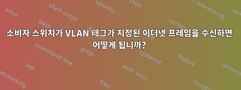 소비자 스위치가 VLAN 태그가 지정된 이더넷 프레임을 수신하면 어떻게 됩니까?