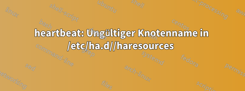 heartbeat: Ungültiger Knotenname in /etc/ha.d//haresources 