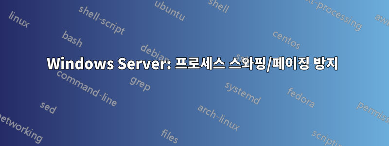 Windows Server: 프로세스 스와핑/페이징 방지