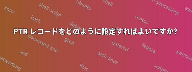 PTR レコードをどのように設定すればよいですか?