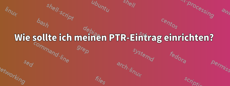 Wie sollte ich meinen PTR-Eintrag einrichten?