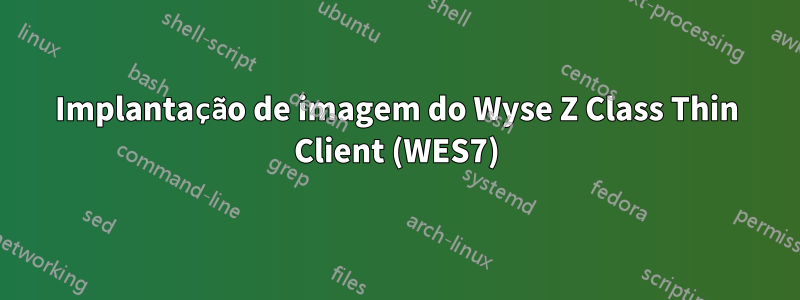 Implantação de imagem do Wyse Z Class Thin Client (WES7)