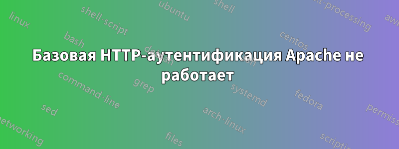 Базовая HTTP-аутентификация Apache не работает