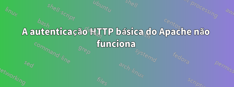 A autenticação HTTP básica do Apache não funciona