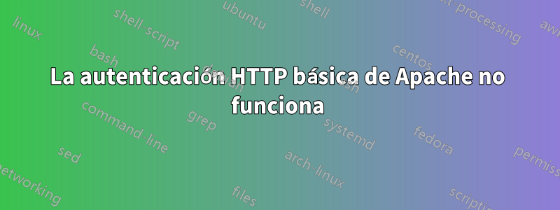 La autenticación HTTP básica de Apache no funciona