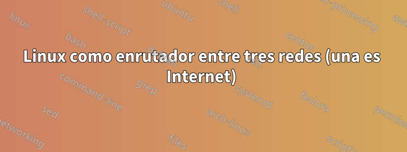 Linux como enrutador entre tres redes (una es Internet)