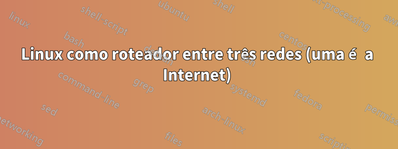 Linux como roteador entre três redes (uma é a Internet)