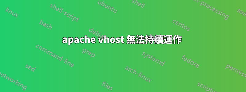 apache vhost 無法持續運作