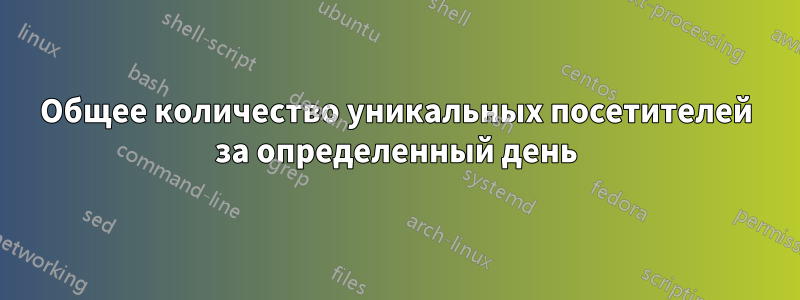 Общее количество уникальных посетителей за определенный день