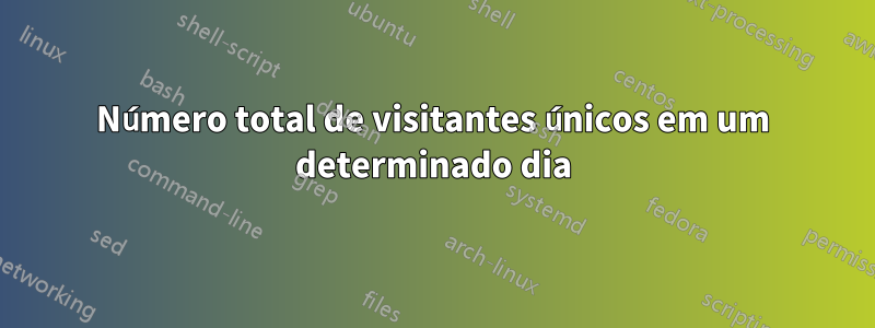 Número total de visitantes únicos em um determinado dia