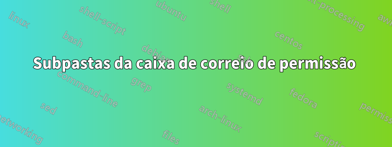 Subpastas da caixa de correio de permissão