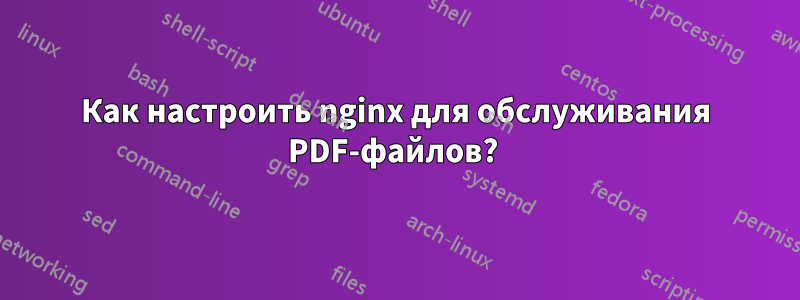 Как настроить nginx для обслуживания PDF-файлов? 